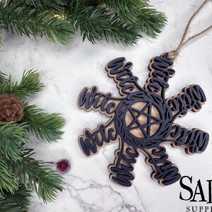 Yule Tree Ornament, Witchy Gift, Witch Ornament, Witchy Christmas Ornament, Winter Solstice Ornament, Yuletide Gifts, Witch Gift for Her