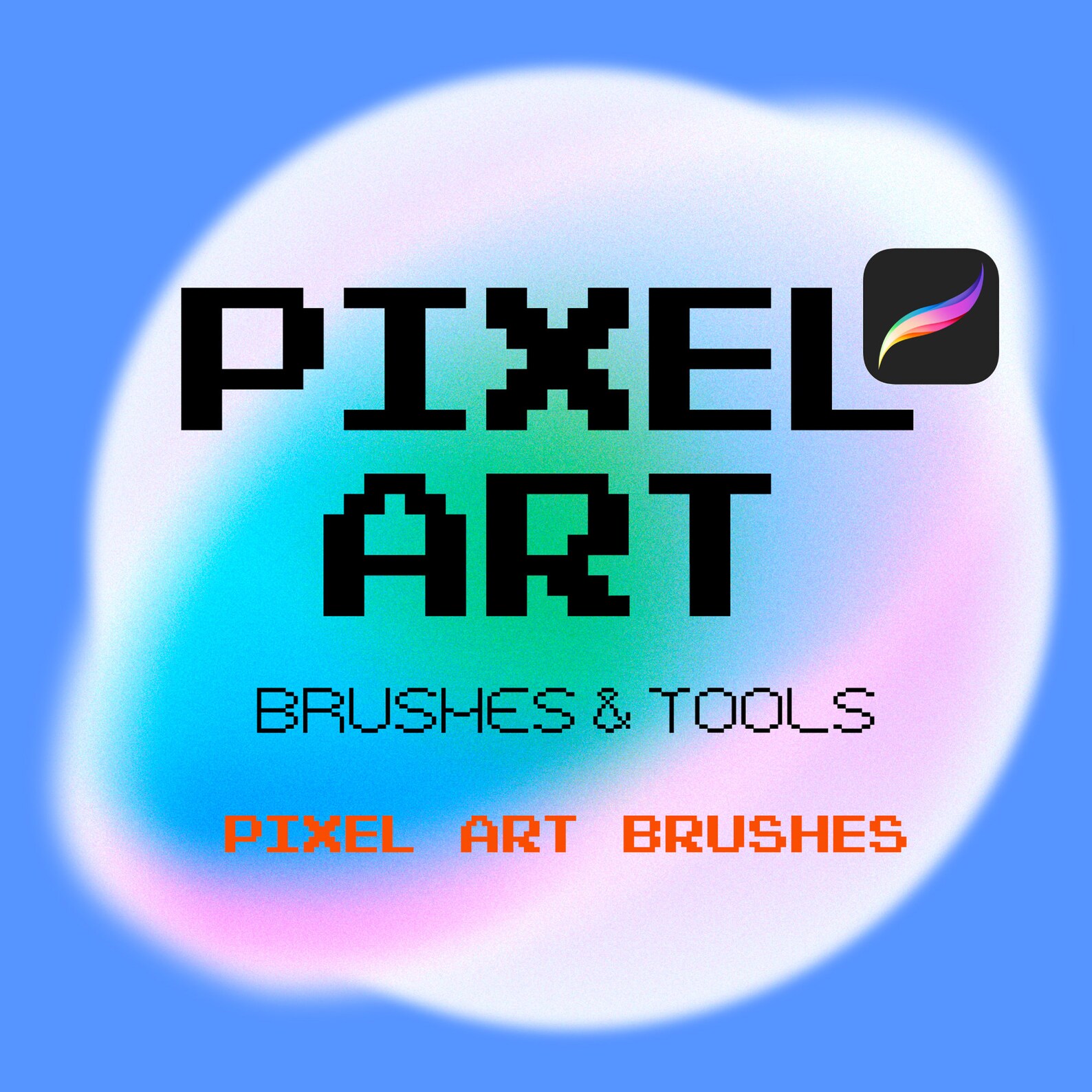 20 Procreate Pixel Brushes, Pixel Art Brush, Texture Brushes, Shaders