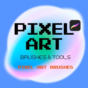 20 pennelli pixel Procreate, pennelli pixel art, pennelli texture, pennelli shader, bundle di pennelli