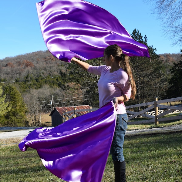 Fancy Metallic Swing Flags MANY COLORS  !!Great For Worship, Exercise, Team Spirit!!