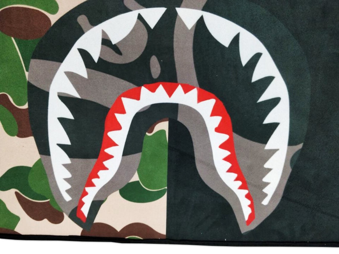 Inspired by A Bathing Ape Bape Shark Camouflage Logo Door | Etsy