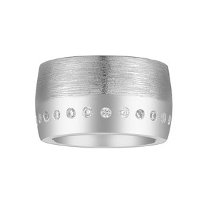 Sterling Silver Massive Ring with Zirconia