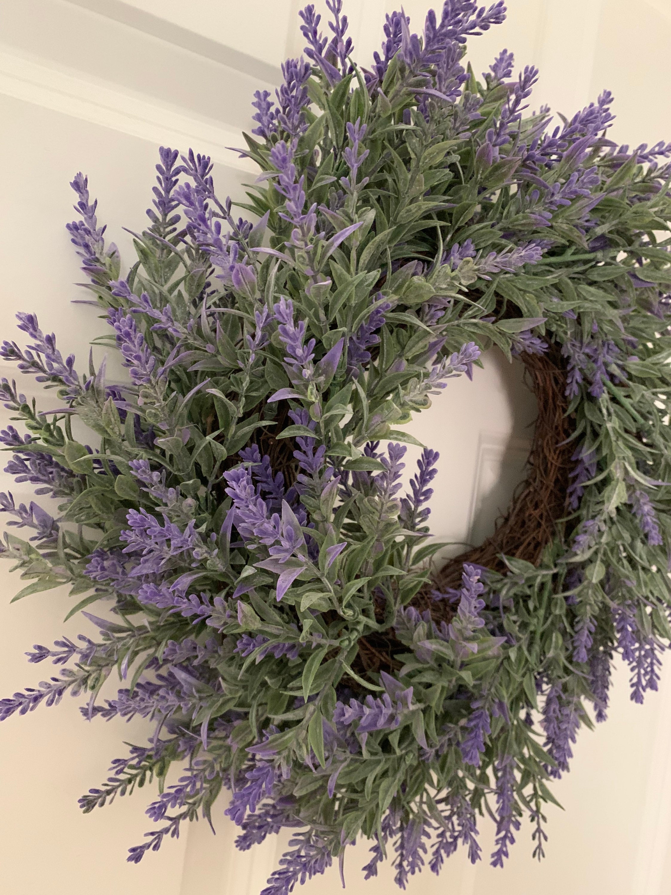 Artificial Lavender Wreath Etsy