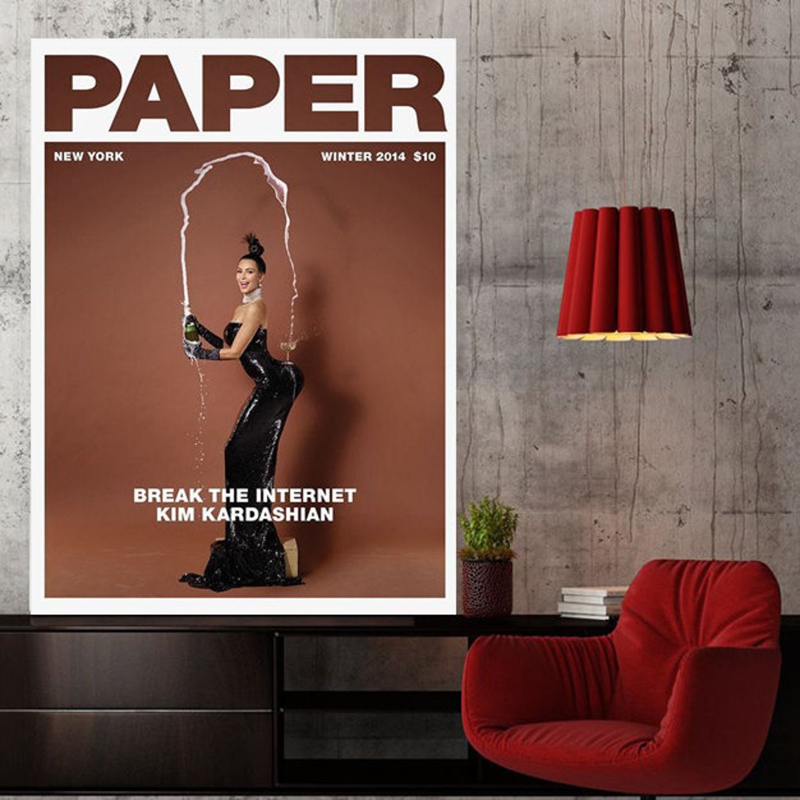Kim Kardashian Paper Magazine Poster Etsy