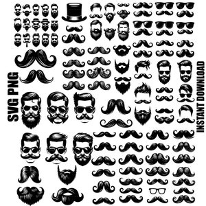 Schnurrbart SVG, Schnurrbart Vektor, Bart svg, Schnurrbart png, Mustaches svg, Bart Clipart, Schnurrbart Clipart, Bart Silhouette, Vatertag svg