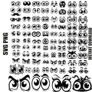 Cartoon Augen svg, Cartoon Augen Png, Emoji svg, Cartoon Augen geschnitten Dateien Comics Augen svg Cartoon Augen svg bundle Cartoon Comic Augen svg