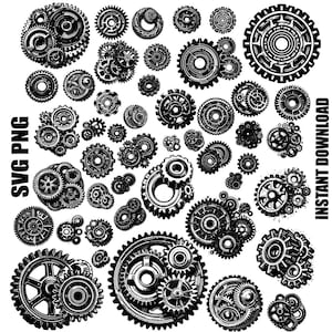 Gear svg , Gears svg , Steampunk svg , Cogs SVG, Steampunk Gear Cut Files, Steampunk clipart , Gears Vector , Mechanic svg, Commercial use