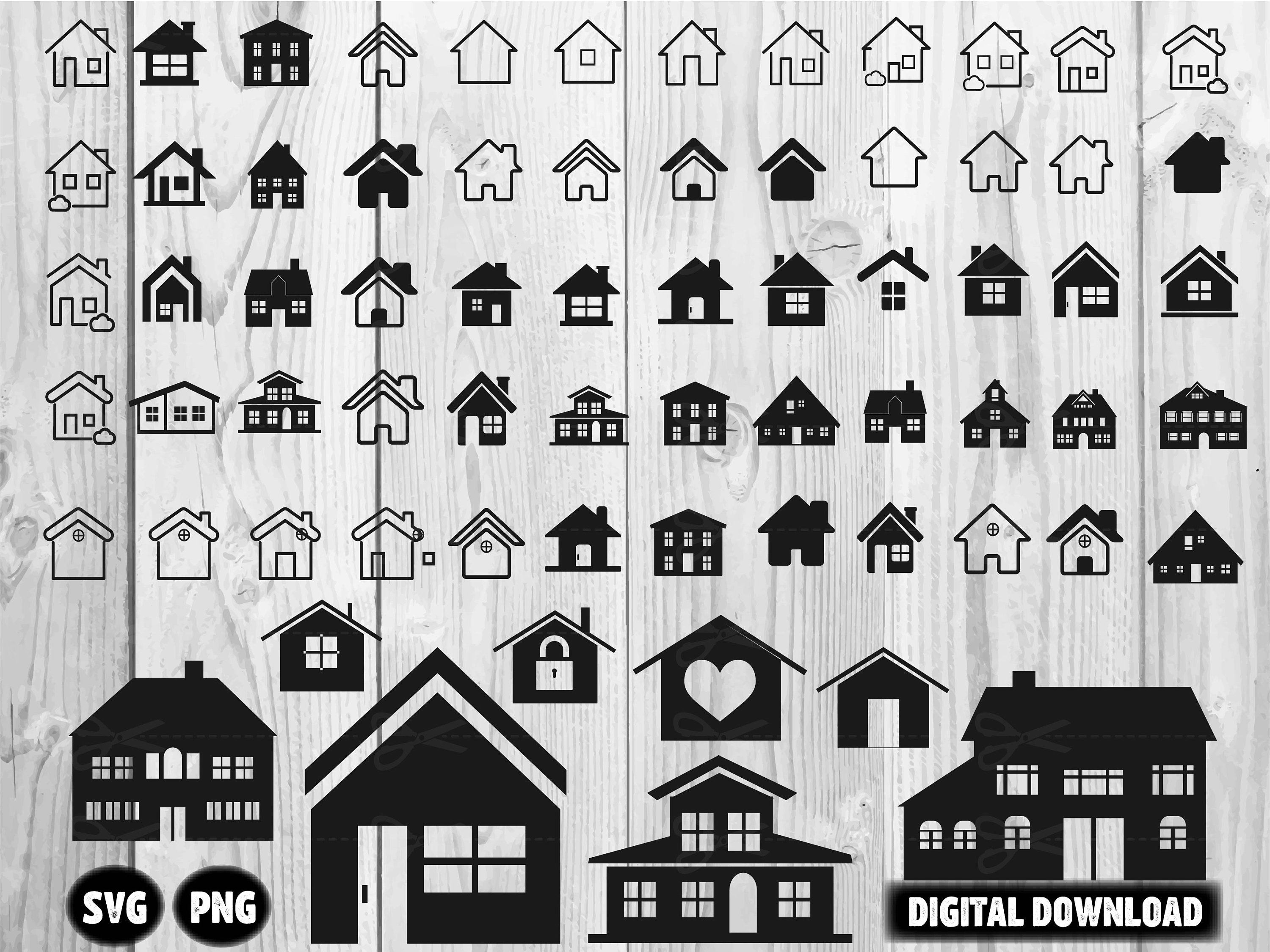 House Svg Bundlehome Svgsweet Home Svgbuilding Svghouse - Etsy