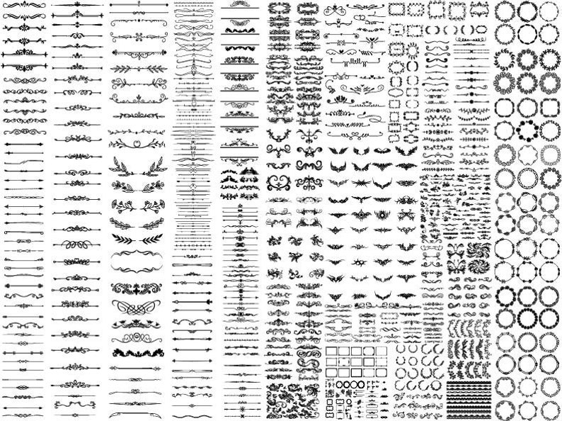 Decorative Elements Svg Ornaments Svg Text Divider Svg Etsy
