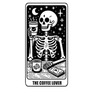 Funny tarot cards svg tarot cards png Witch Tarot Svg Celestial Tarot Svg mystical clipart Funny Skeleton Svg, Skeleton Tarot svg image 7