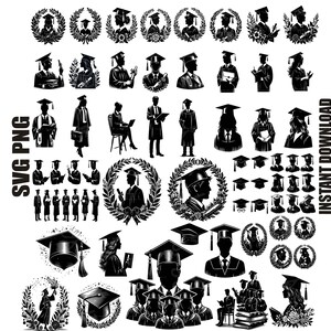 Paquete svg graduado, clase de 2024 svg, 2024 graduado svg, grad cap svg, Senior Svg, felicitaciones graduado svg, graduación clipart