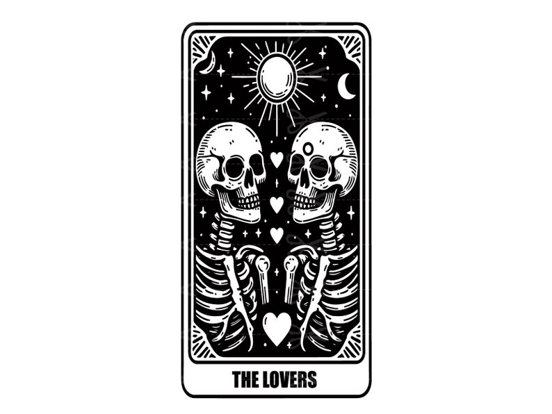 Funny tarot cards svg tarot cards png Witch Tarot Svg Celestial Tarot Svg mystical clipart Funny Skeleton Svg, Skeleton Tarot svg image 4