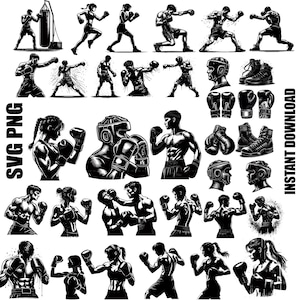 boxeo svg, guantes de boxeo SVG, boxeador svg, lucha svg, boxeo png, silueta de boxeo, vector de boxeo, cricut de boxeo, imágenes prediseñadas de boxeo