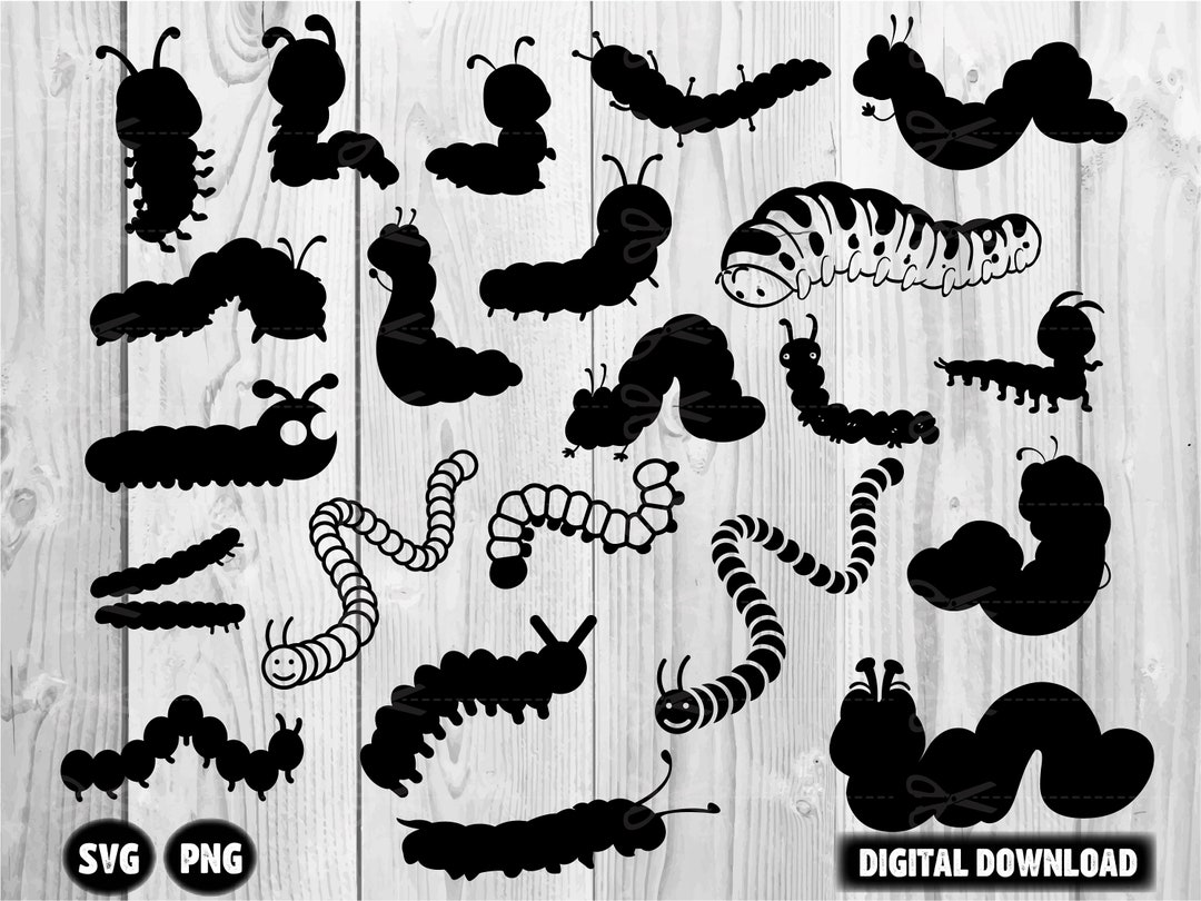 Caterpillar Svg Caterpillar Svg Bundle Caterpillar Png Etsy