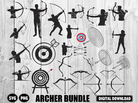Archer Svg Bow And Arrow Svg Archery Png Bow Hunting Svg Etsy Australia