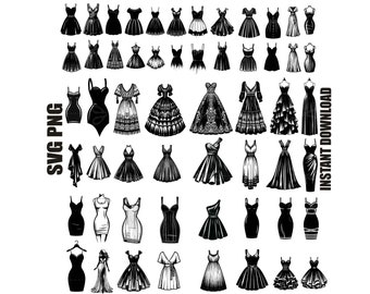 Kleid SVG Bundle, Kleid Silhouette, Brautjungfer Kleid svg, Frauen Kleid svg, Partykleid svg, Abendkleid svg, digitaler Download