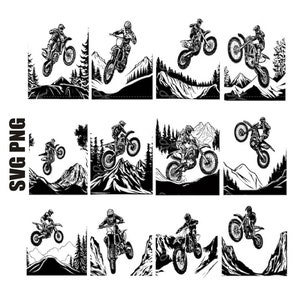 Motocross-Fahrer-Svg, Dirtbike-Svg, Motocross-Fahrer-Svg-Bundle, Motocross-Fahrer Silhouette, Motocross-Fahrer-Svg-Png