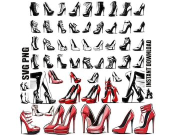High Heels Svg, High Heels Bundle SVG, High Heel svg, High Heels Silhouette, Hgh Heels Clipart,Woman Shoes Svg Stiletto heels SVG,Commercial