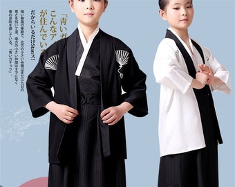 Japanese Samurai Dress Traditional Haori Set Kimono for Boys 4 5 6