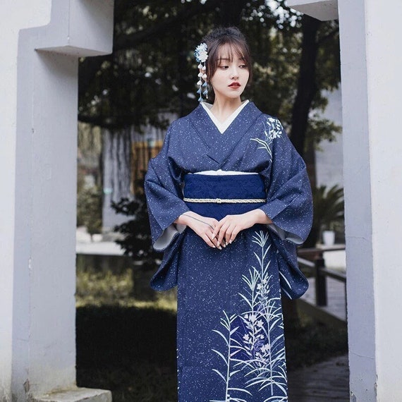 Kimono Vestido Tradicional Japonés con Obi Geisha Cosplay - Etsy España Kimono Vestido Tradicional Japonés con Obi Geisha Cosplay - Etsy España