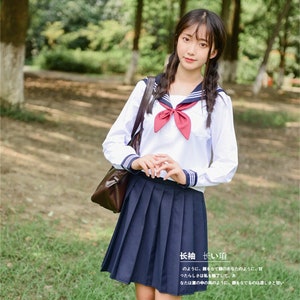 Japanese School Girl Uniform JK Suit Pleated Skirt Student - Etsy