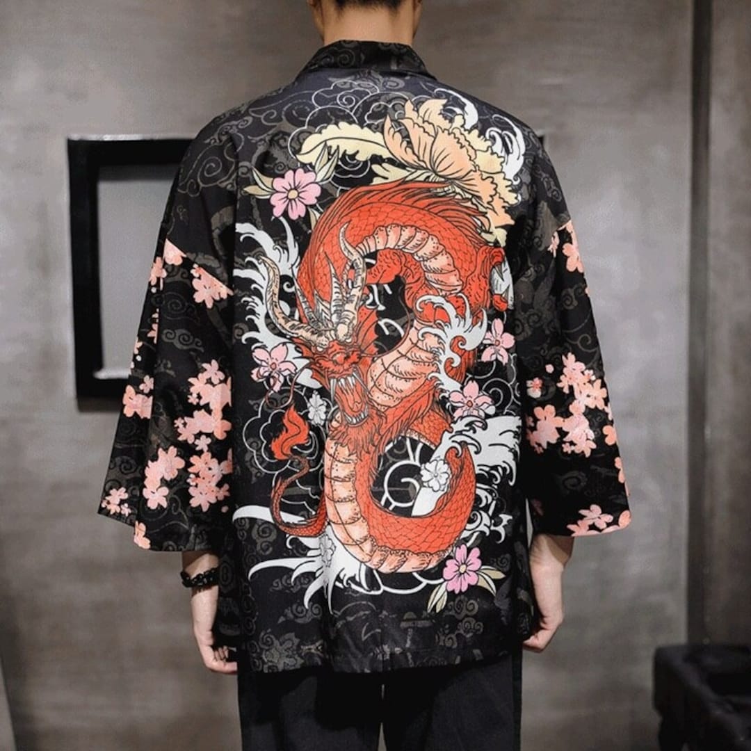 Japanese Kimono Clothes Haori Yukata Male Female Samurai Obi - Etsy