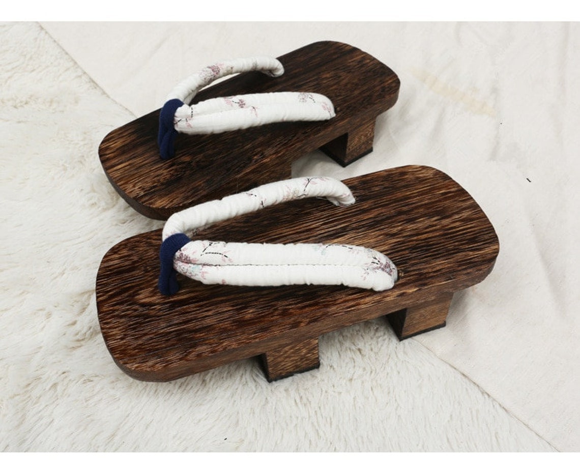 Japanese Slippers Geta Wooden Clogs Man Kimono Two-teeth Geta | Etsy