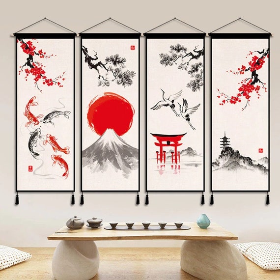 Japanese Ukiyoe Traditional Scroll Japanese Scroll Art Wall Etsy