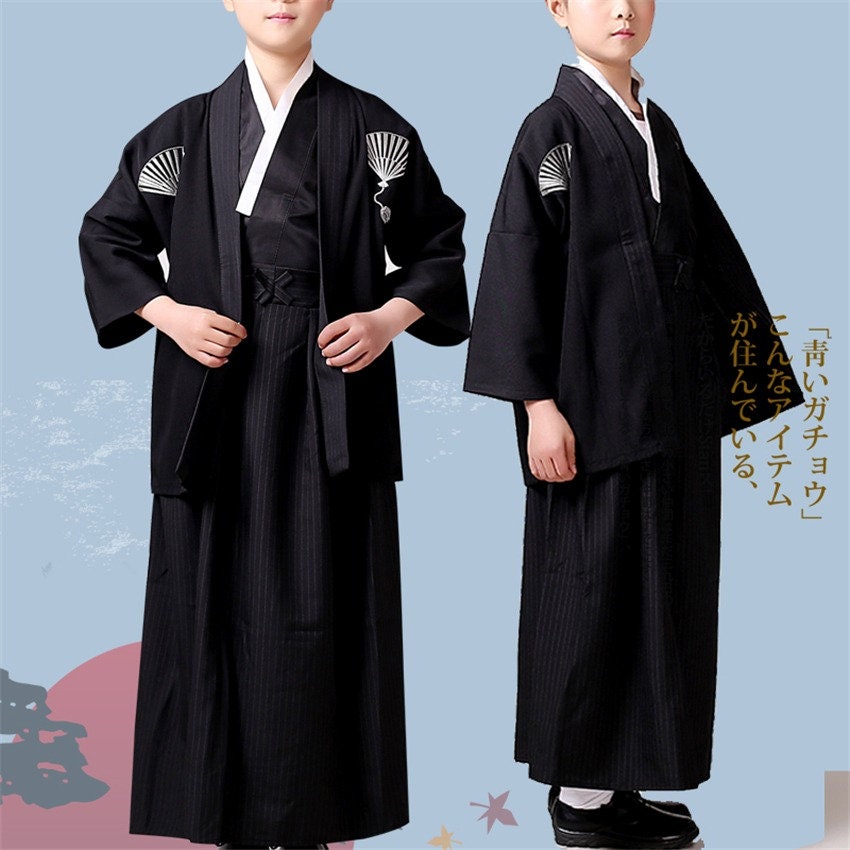 Japanese Samurai Dress Traditional Haori Set Kimono for Boys - Etsy