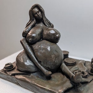 21st Century Fertility Goddess in Cold Cast Bronze #1: Lap of Luxury