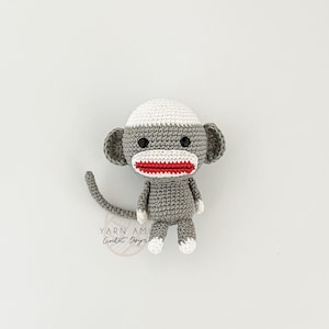 Timmy the Sock Monkey | Amigurumi Crochet Pattern | Instant PDF Download | Mini Sock Monkey Amigurumi Pattern | Handmade Plushie | DIY
