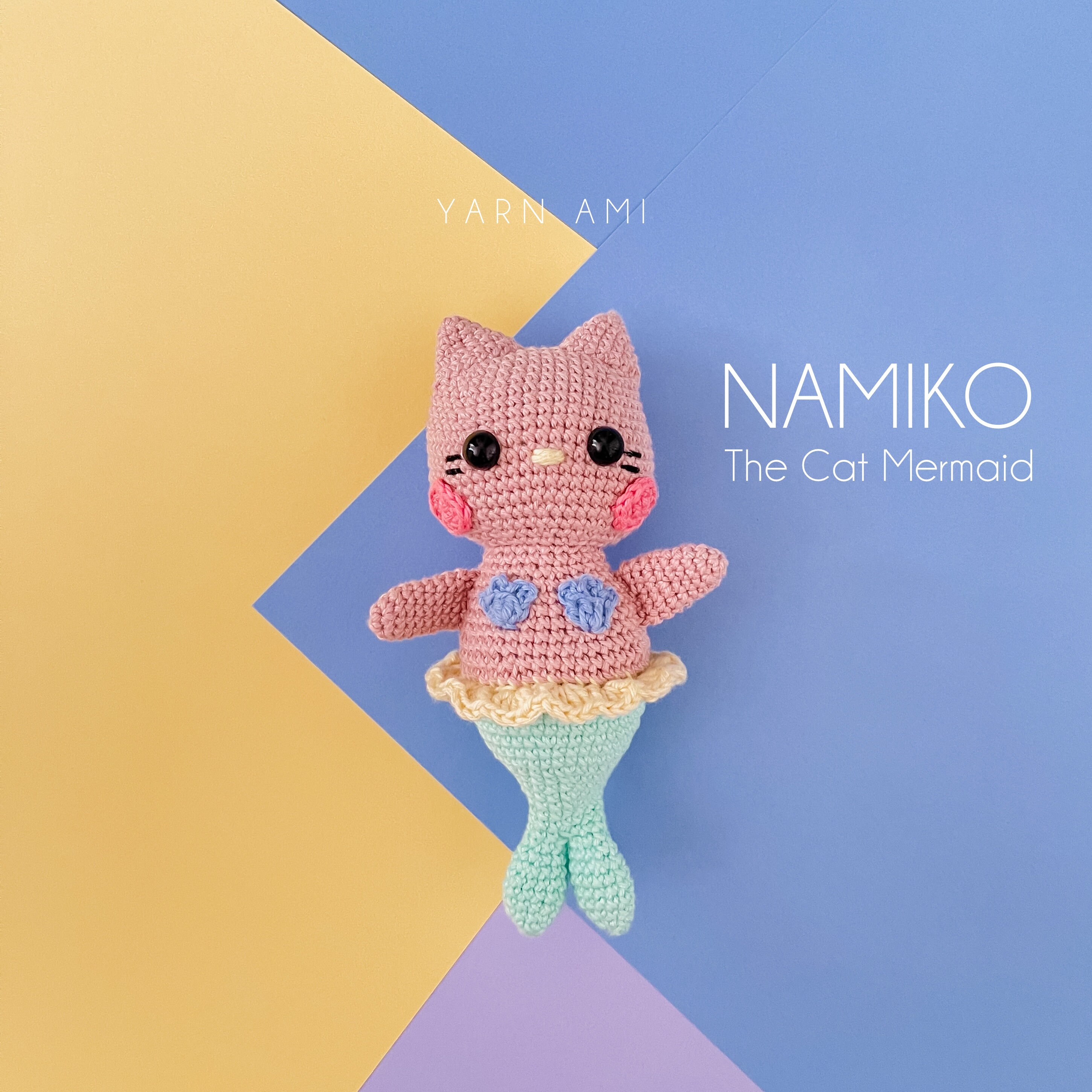 Namiko the Cat Mermaid | Amigurumi Crochet Pattern | Instant PDF Download | Cute Cat Crochet | Kawaii Amigurumi | Handmade Plushie DIY