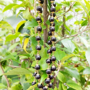 Shaligram Mala | Brass Wire Wrapped Prayer 55+1 Beads Necklace image 3