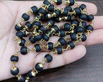 Shaligram Mala Gopal 54+1 Beads 7 mm Beads Size In Shaligram Neckalce 100% Real Energized