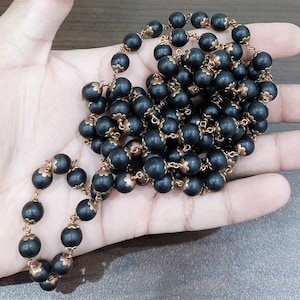 Shaligram Mala Gopal 108+1 Beads & 7 mm Beads Size In Saligram Neckalce 100% Original Energized