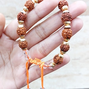 5 Mukhi Rudraksha Bracelet 5 Face Rudraksha Bracelet Stretchable Wrist Bracelet