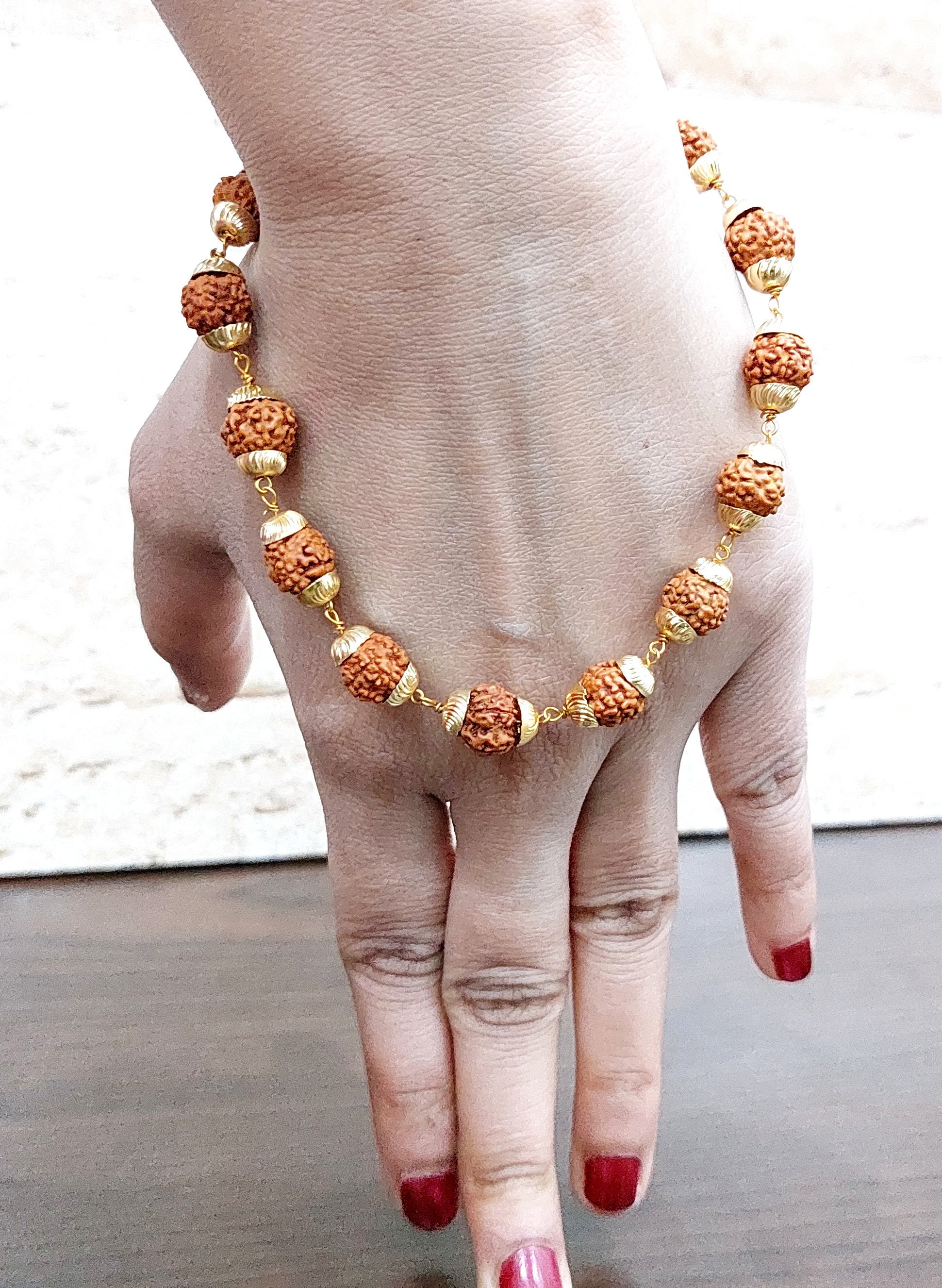 Gold cap for rudraksha deals