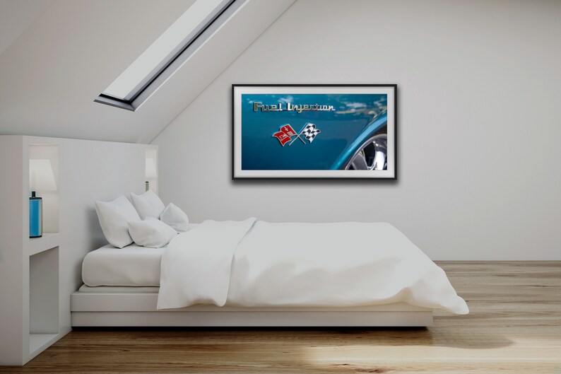 Fuel Injection Flags 1957 Chevy Bel Air Fuel Injection Emblem - Frame TV Art (digital ...