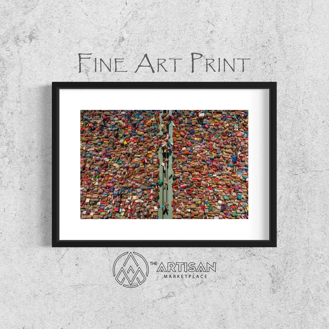 Love Locks Fine Art Photography Canvas Print Landscape Photography Wall