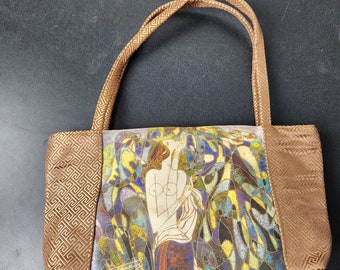Vintage Handbag featuring art print by Ting Shao Kuang