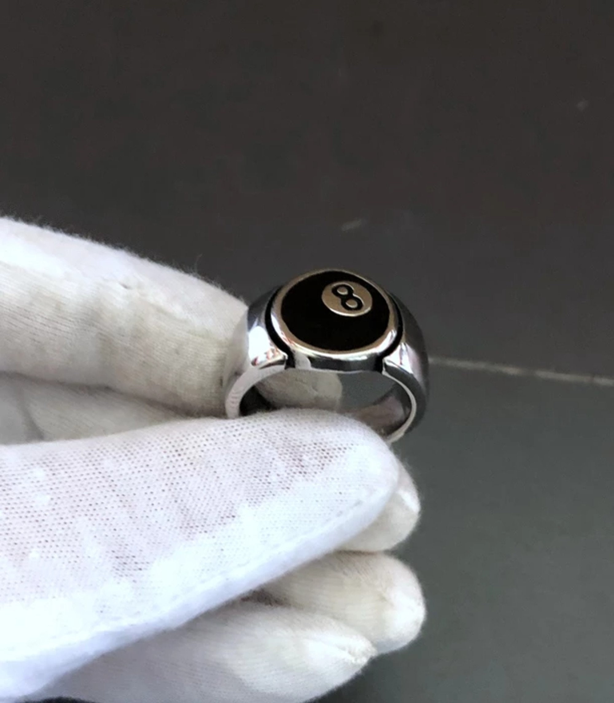 Vintage Silver 8 Ball Ring Accessories Gift for Family - Etsy