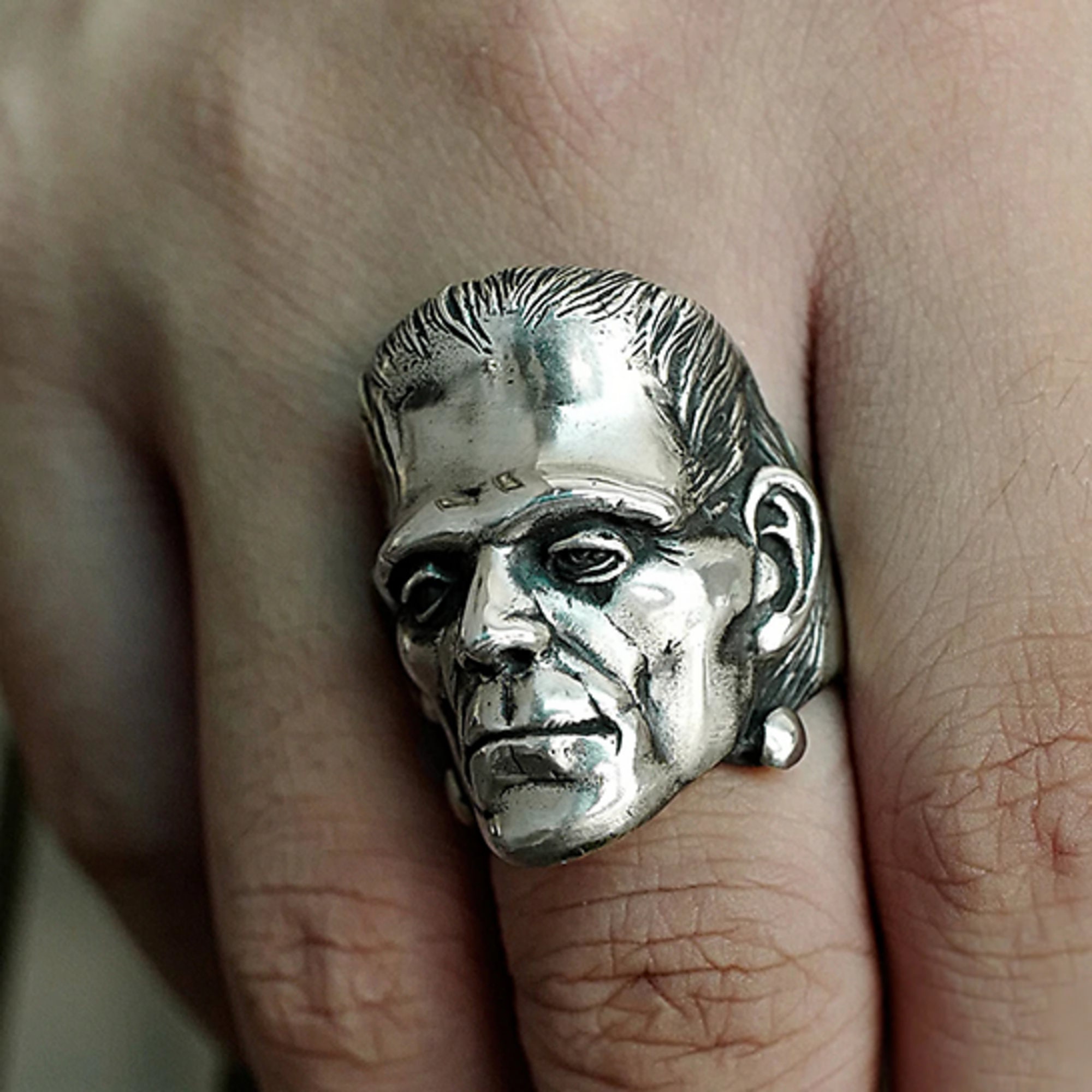 Vintage Silver Frankenstein Ring Accessories Gift for Family - Etsy