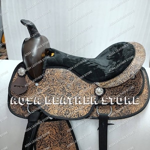 Premium Quality Synthetic Western Barrel Saddle With Matching Headstall, And Breast Collar.