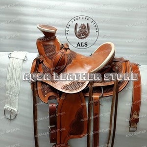 Wade Leather Saddle With Free Matching Headstall, Breast Collar, Front And Back Cinches.