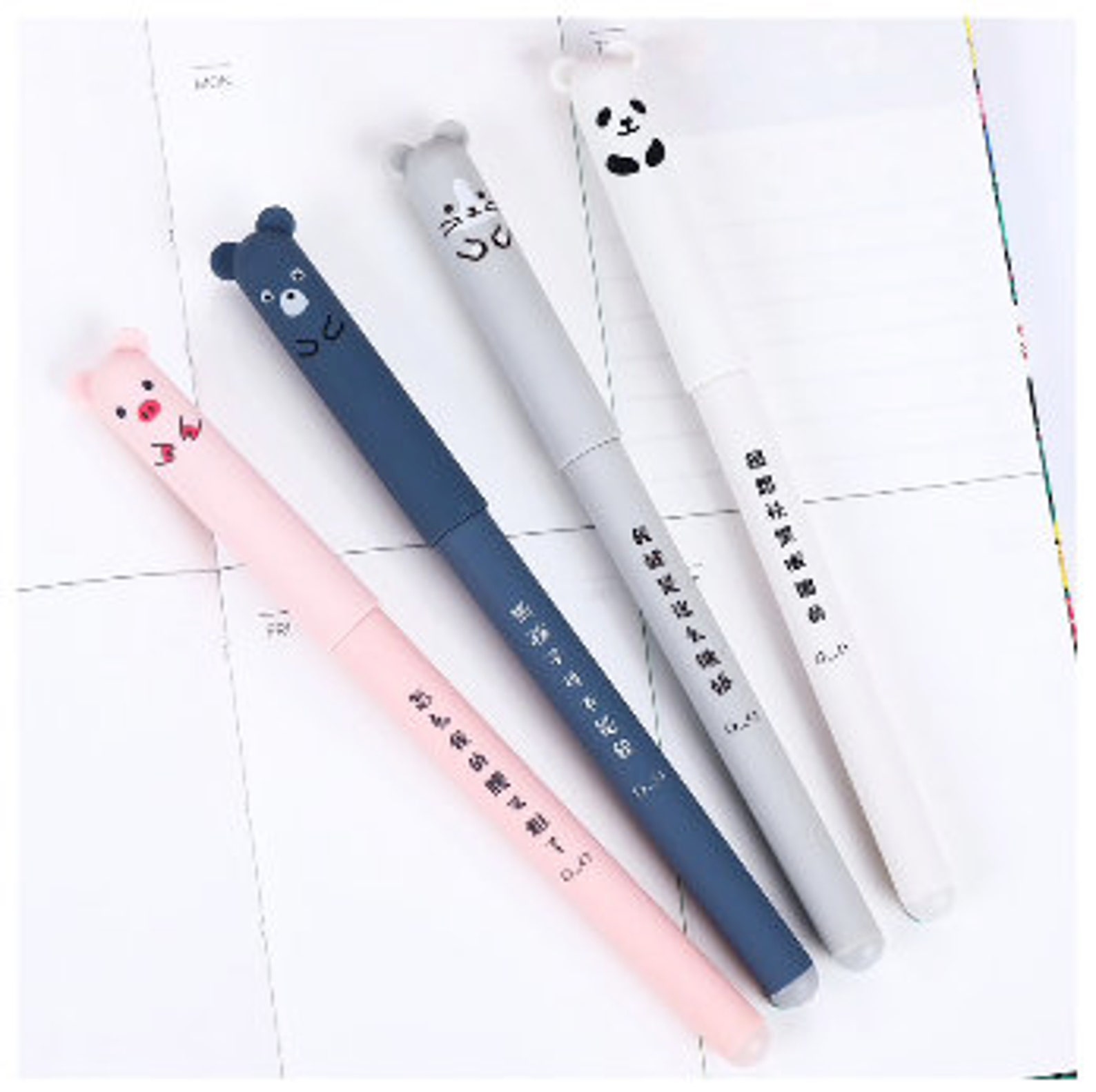 Cute Kawaii Pen Erasable Penanimal Pen Panda Pen Pig Pen Etsy UK