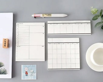 Classic organiser office school student desk writing notes schedule planner notepad memo pad stationery supplies