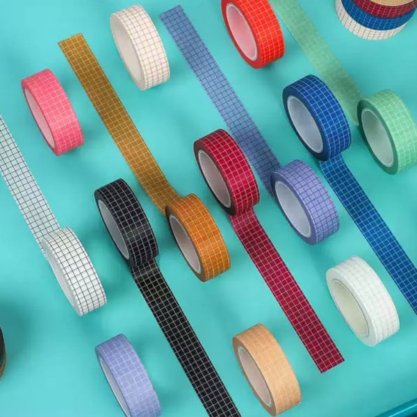 1x /Set Buntes Gitter DIY Washi Tape Scrapbooking Tagebuch Dekoratives Masking Tape Schulbedarf Kawaii Briefpapier