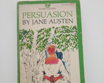 Persuasion by Jane Austin -- 1980 Vintage Romance Paperback Novel -- Love Stories -- Classic Literature -- Vintage Pocket Books