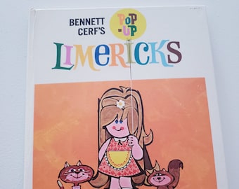 Bennett Cerf's Pop-Up Limericks Riddles Book -- 1967 Rare Vintage Children's Book -- Vintage Pop-Up 3-D Book Magic Motion Books Spectaculars