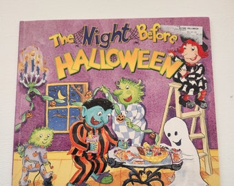 The Night Before Halloween by Natasha Wing -- Vintage Children's Halloween Book -- Monster Party Scary Stories -- Halloween Stories